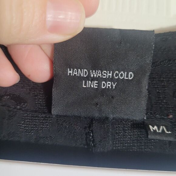 Endless Knot Art Jacquard Asymmetrical Tunic Blouse Women's M/L Black Artsy Boho - Picture 8 of 10